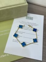 Vintage Alhambra bracelet, 5 motifs Bracelet Necklace Earring Set - 图片 11