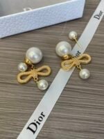 mental Pearl and bow earrings - 图片 13
