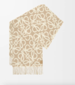 Anagram scarf in alpaca and wool blend