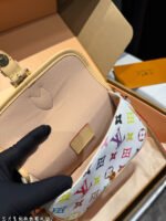 LV Diane White Tricolor Baguette Handbag - 图片 6